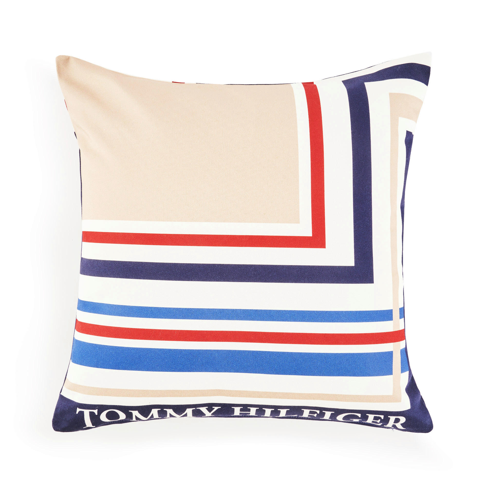 POTAH NA POLŠTÁŘ  40/40 cm - modrá/béžová, Basics, textil (40/40cm) - Tommy Hilfiger