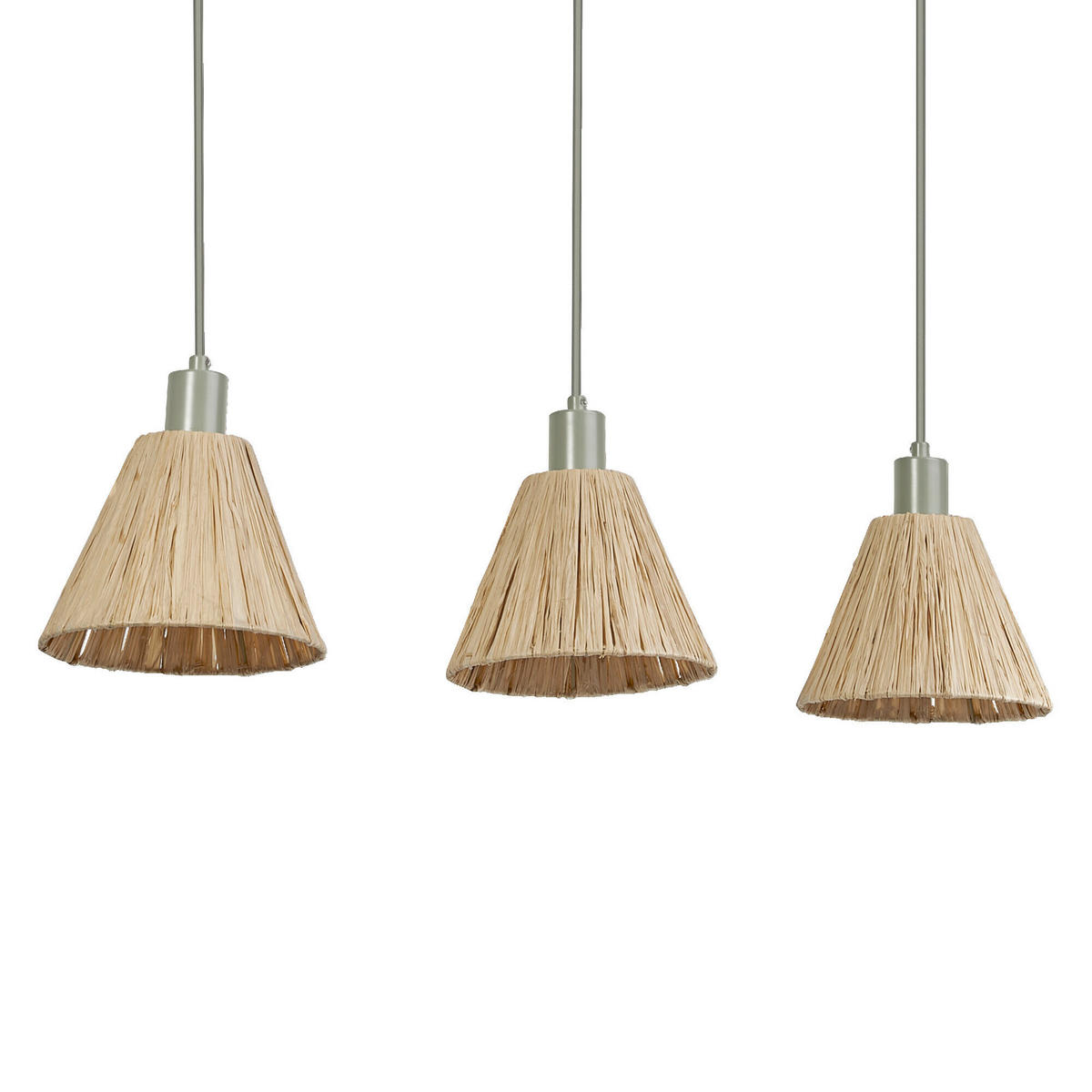 HÄNGELEUCHTE 84.5/20/125 cm  - Natur, Naturmaterialien/Metall (84.5/20/125cm) - Osram