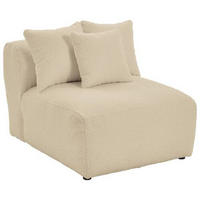 SOFAELEMENT in Flachgewebe, Teddystoff Beige  - Beige, Trend, Textil (85/70/122cm) - Livetastic
