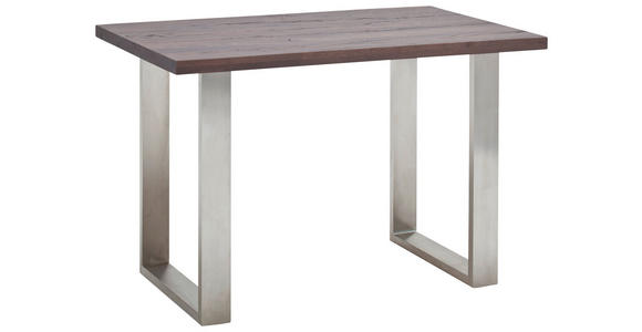 BARTISCH in Holz, Metall 180/100/95 cm - Edelstahlfarben/Eichefarben, Design, Holz/Metall (180/100/95cm) - Novel