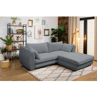 ECKSOFA  in Struktur Grau  240/201 cm  - Schwarz/Grau, Design, Kunststoff/Textil (240/201cm) - MID.YOU