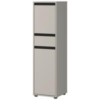 MIDISCHRANK 33/121/34 cm  - Schwarz/Grau, MODERN, Holzwerkstoff/Metall (33/121/34cm) - Germania