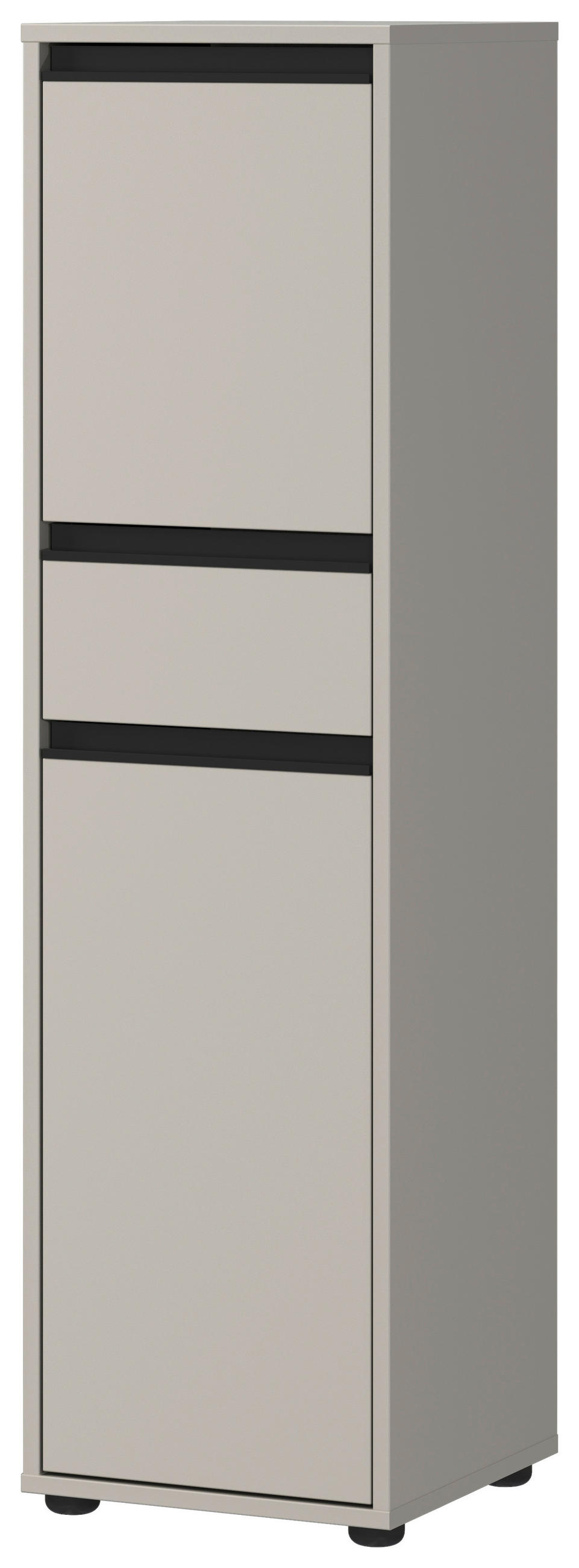 MIDISCHRANK 33/121/34 cm  - Schwarz/Grau, MODERN, Holzwerkstoff/Metall (33/121/34cm) - Germania