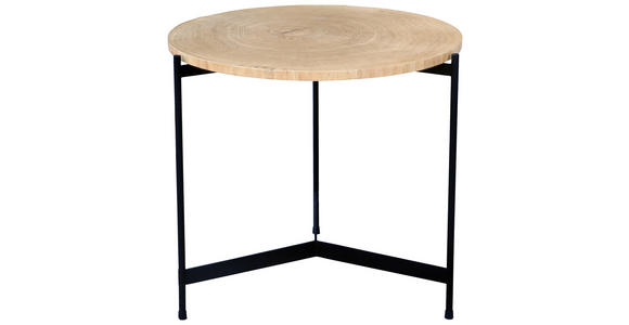 COUCHTISCH in Holz, Metall, Holzwerkstoff 50/50/46,5 cm  - Eichefarben/Schwarz, MODERN, Holz/Holzwerkstoff (50/50/46,5cm) - Waldwelt