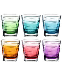 GLÄSERSET VARIO 6-teilig  - Türkis/Blau, Basics, Glas (250ml) - Leonardo