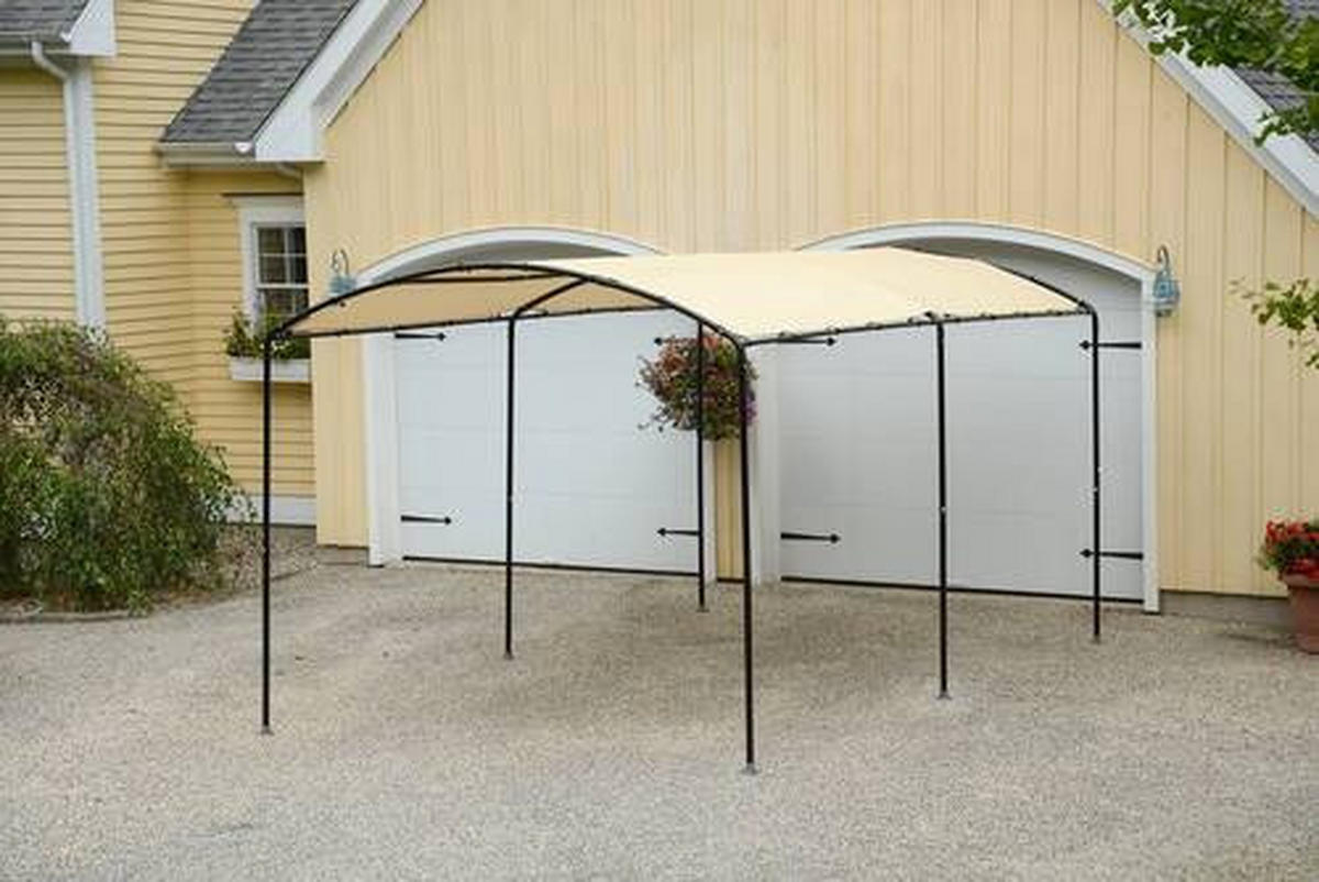 CARPORT - Beige/Schwarz, Basics, Kunststoff/Metall (270/240/490cm)