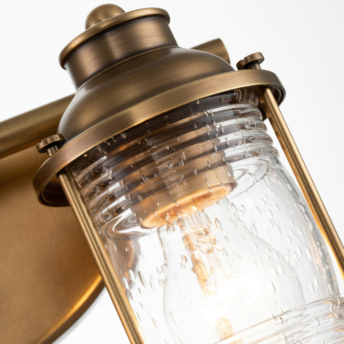 BADEZIMMER-WANDLEUCHTE - Messingfarben, Konventionell, Glas/Metall (20,6/36,2/16,6cm) - Elstead Lighting