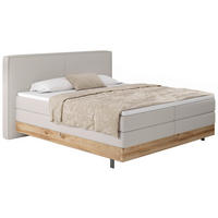 BOXSPRING KREVET 140/200 cm     krem  - crna/krem, Natur, tekstil/drvo (140/200cm) - Valnatura