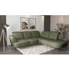 ECKSOFA in Flachgewebe Olivgrün  302/270 cm  - Schwarz/Olivgrün, MODERN, Textil/Metall (302/270cm) - Sit & More
