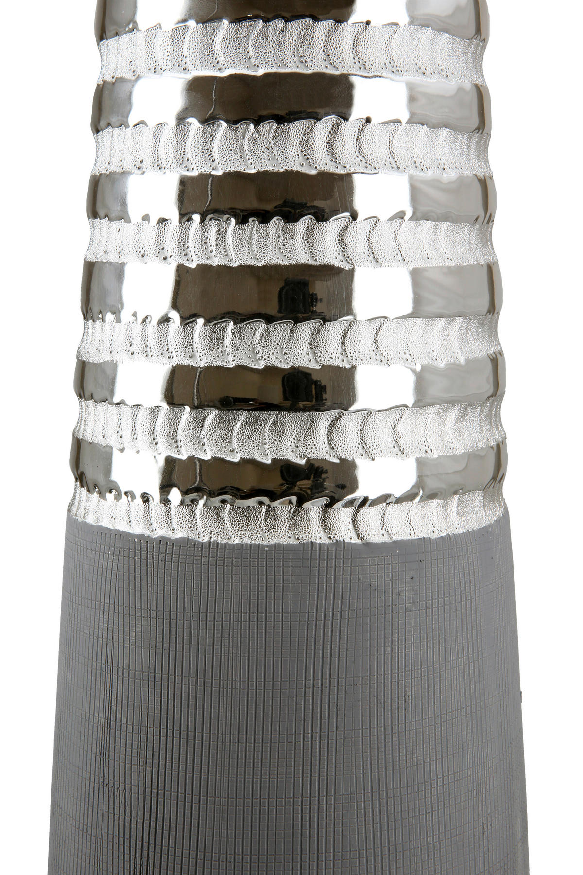 BODENVASE Newtown  - Silberfarben/Grau, Basics, Keramik (15/50/15cm)