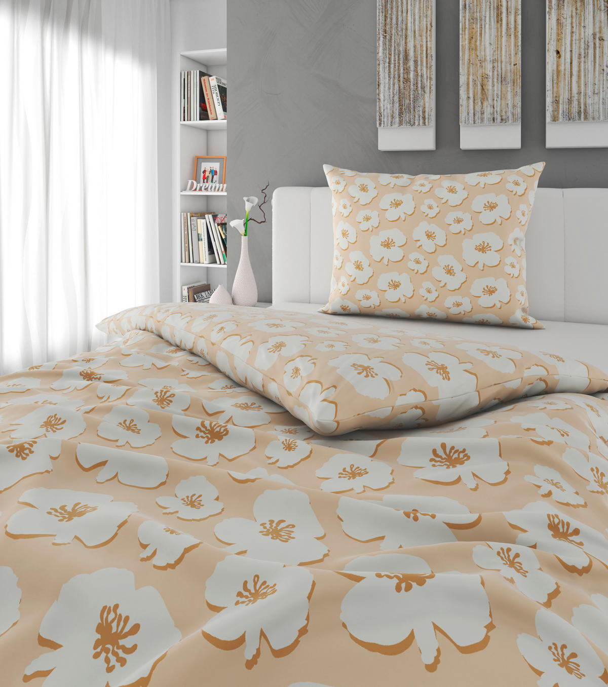 BETTWÄSCHE Satin 140/200 cm  - Multicolor/Weiß, KONVENTIONELL, Textil (140/200cm) - Esposa