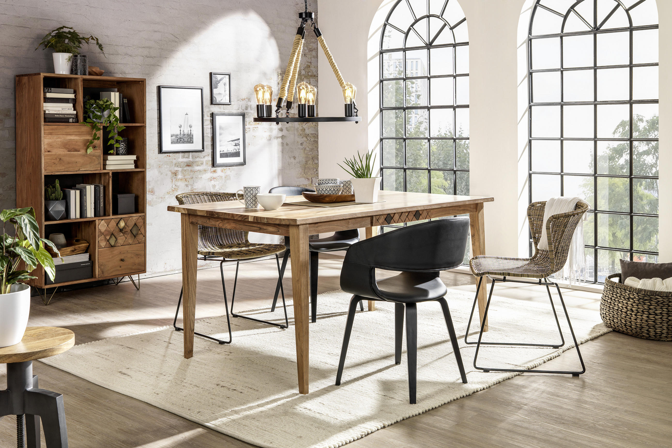 JÍDELNÍ STŮL, akácie, barvy akácie, 160/90/76 cm - barvy akácie, Trend, dřevo (160/90/76cm) - Ambia Home