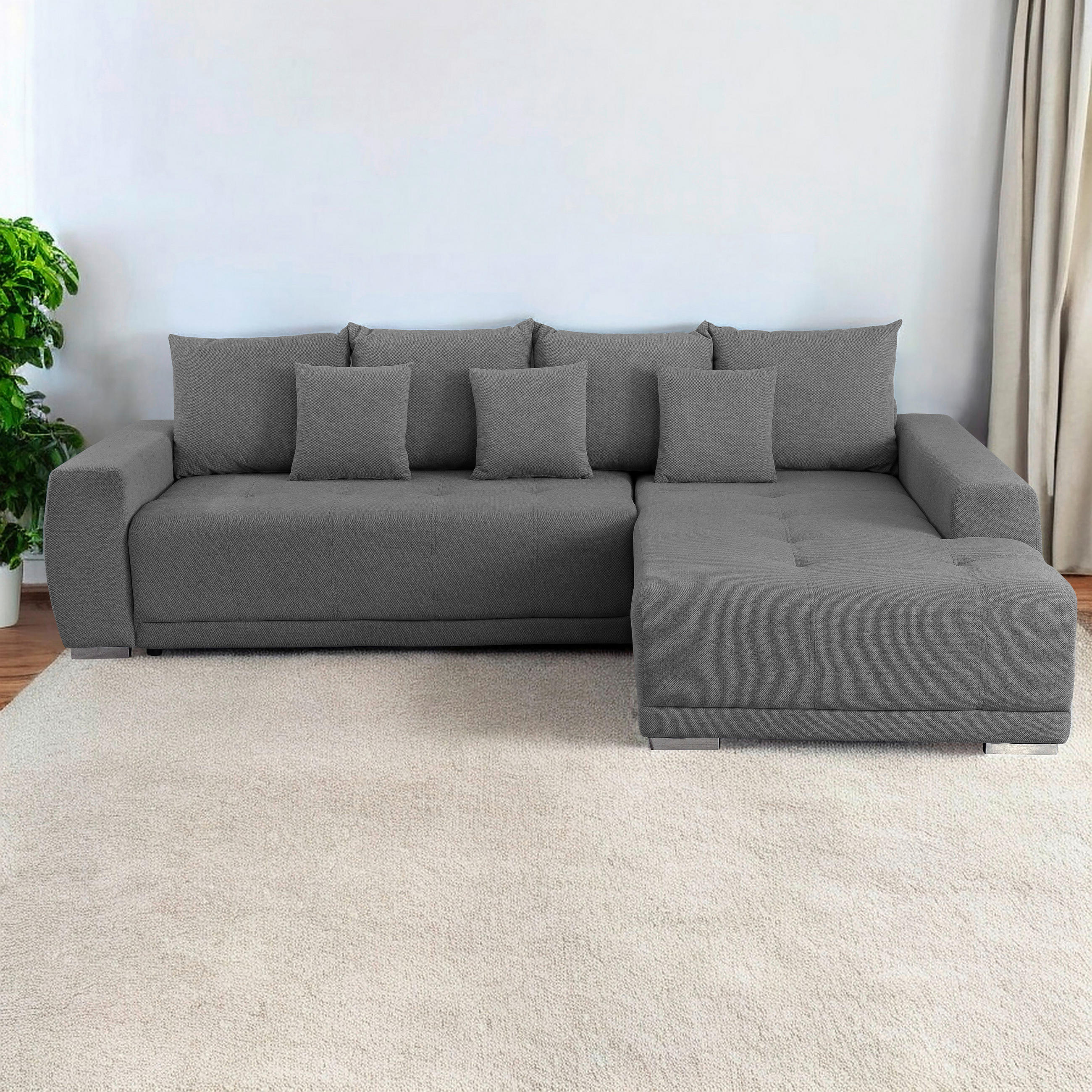 COLțAR textil gri închis  - argintiu/gri închis, Design, plastic/textil (280/204cm) - Carryhome