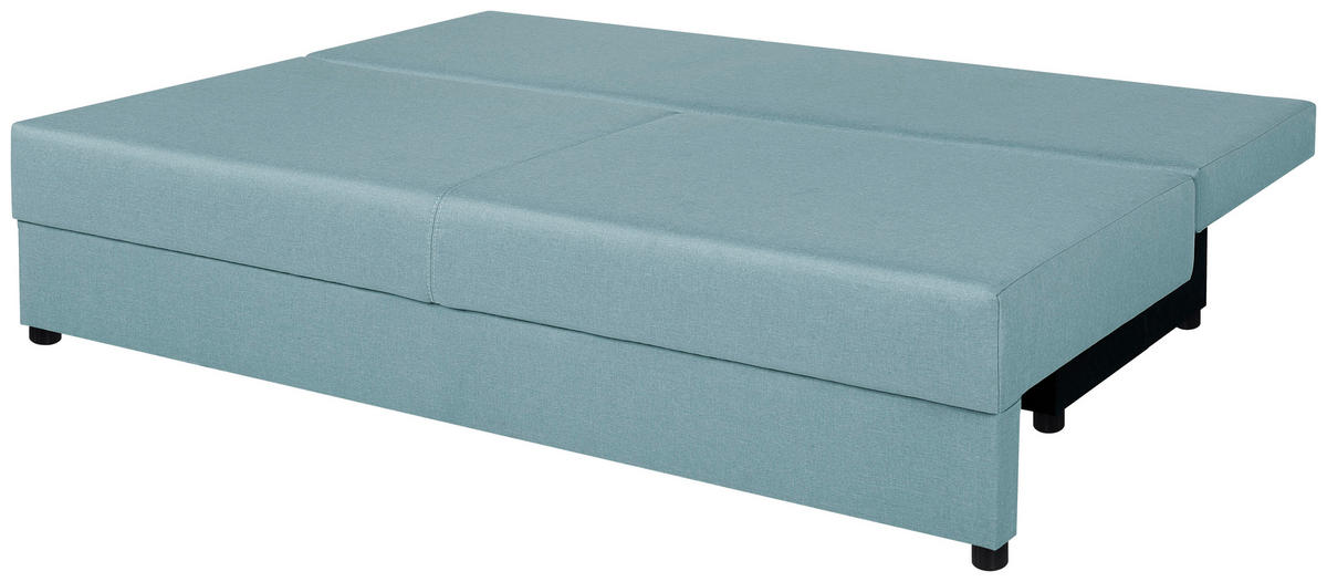 SCHLAFSOFA  mit Liegefunktion, Rücken echt Mintgrün  - Schwarz/Mintgrün, Design, Kunststoff/Textil (190/80/75cm) - P & B