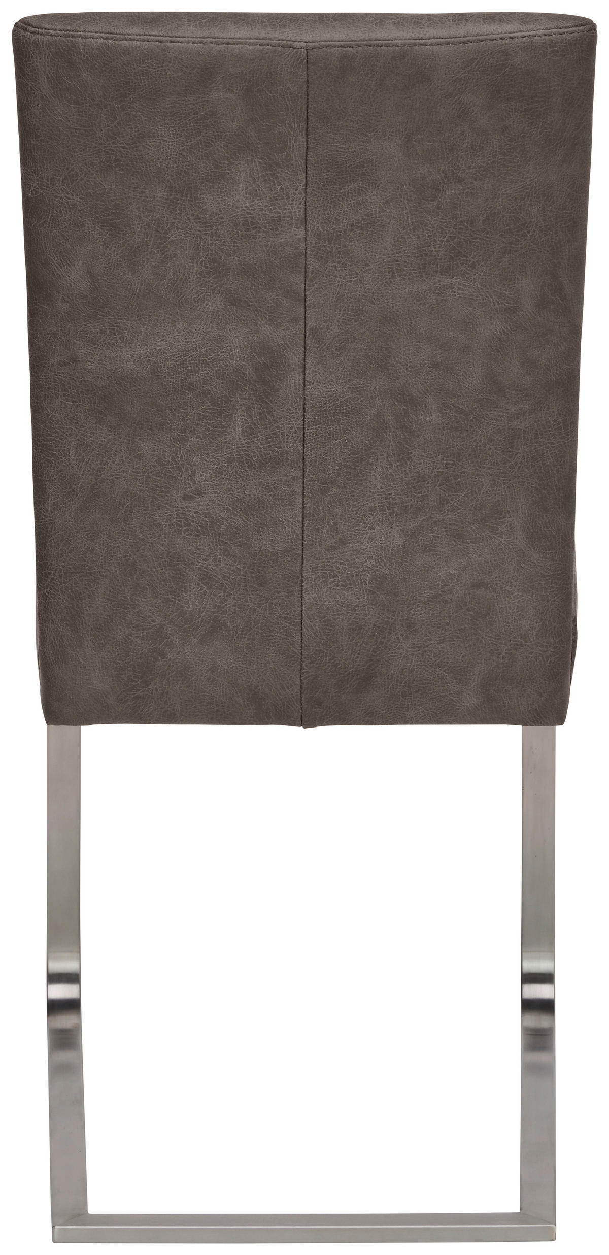 SCHWINGSTUHL  in Edelstahl beflockt  - Edelstahlfarben/Grau, Design, Textil/Metall (47/97/60cm) - Moderano
