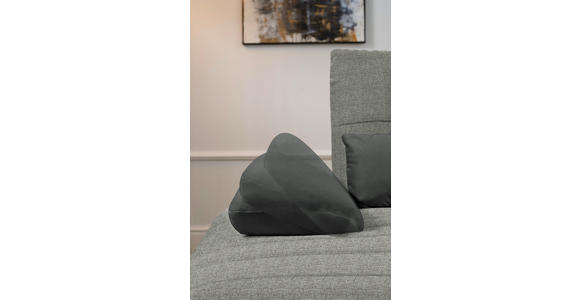 ECKSOFA in Webstoff Grau  - Schwarz/Grau, KONVENTIONELL, Textil/Metall (191/273cm) - Carryhome