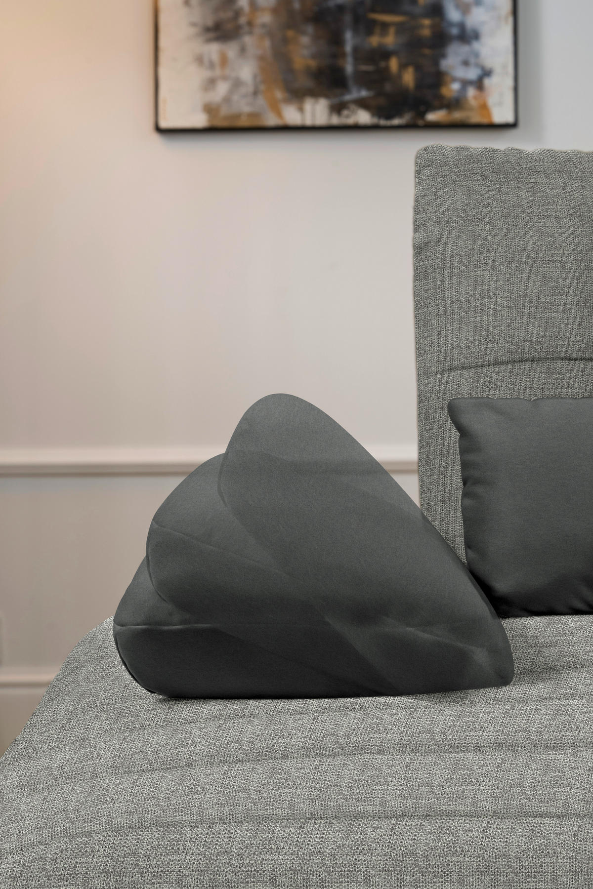 ECKSOFA in Webstoff Grau  - Schwarz/Grau, Konventionell, Textil/Metall (191/273cm) - Carryhome
