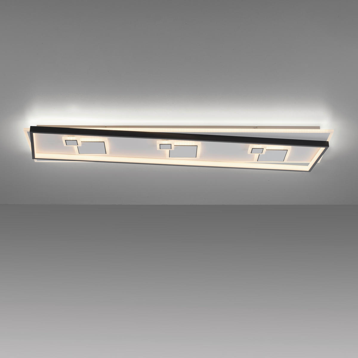 STROPNÍ LED SVÍTIDLO, 97,5/30/5,5 cm - Basics, kov/plast (97,5/30/5,5cm)