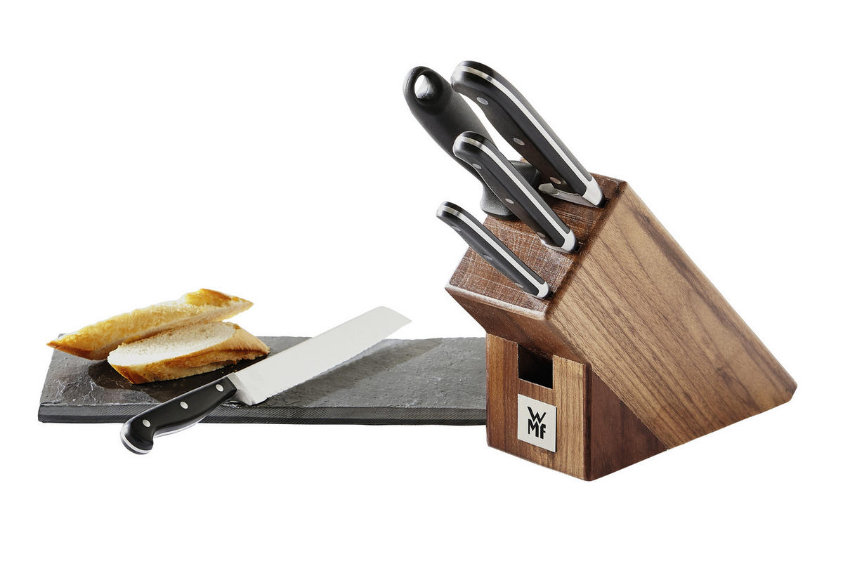 MESSERBLOCK Spitzenklasse Plus 6-teilig  - Edelstahlfarben/Braun, Basics, Holz/Metall (36/19,5/14,5cm) - WMF