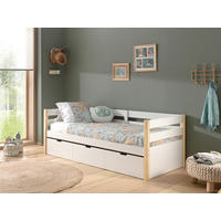 AUSZIEHBETT 90/200 cm  in Weiß, Kieferfarben  - Weiß/Kieferfarben, MODERN, Holz/Holzwerkstoff (90/200cm) - MID.YOU