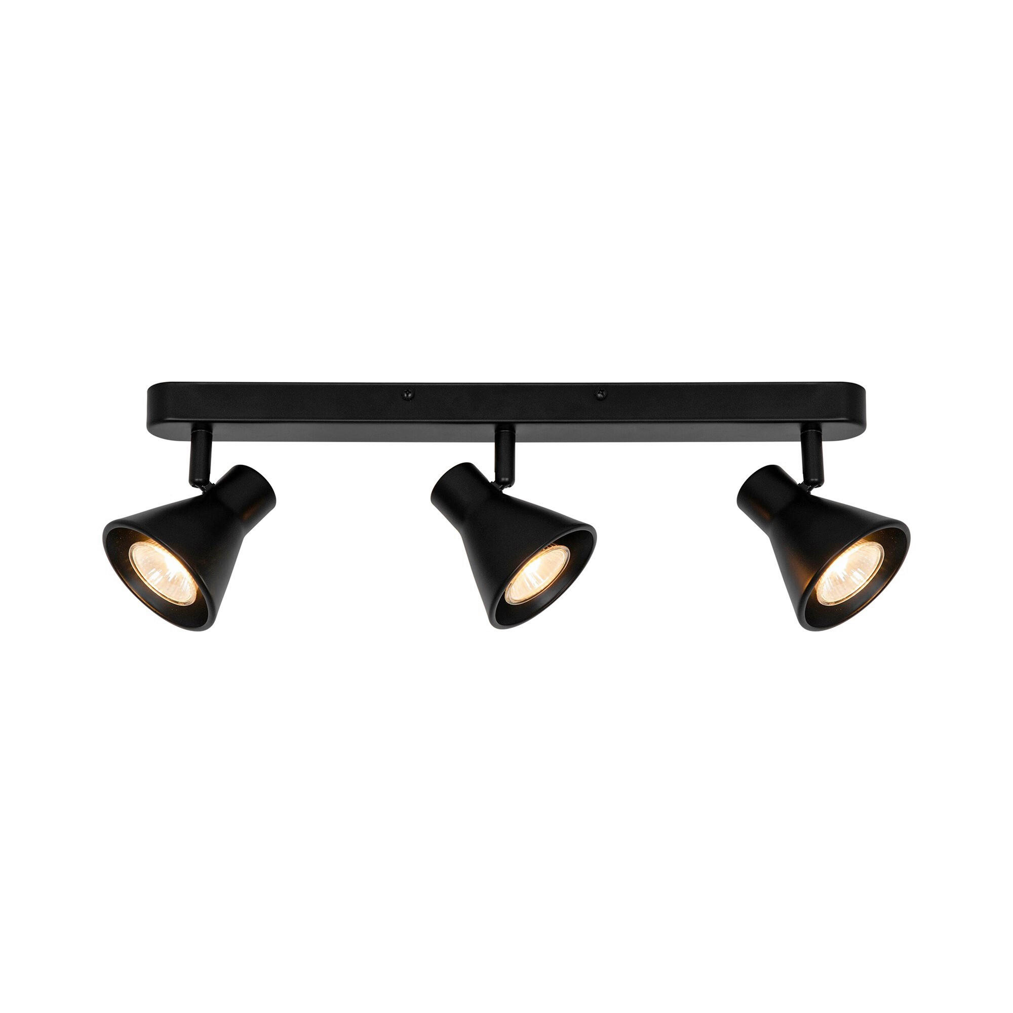 DECKENSPOTS Eik 15/8.5/45 cm  - Schwarz, Design, Metall (15/8.5/45cm) - Nordlux