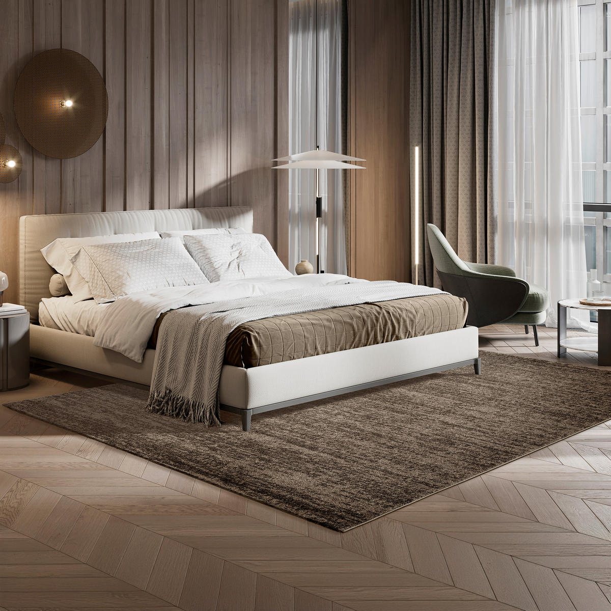 WEBTEPPICH 140/200 cm Oslo Braun  - Braun, KONVENTIONELL, Kunststoff/Textil (140/200cm) - Novel