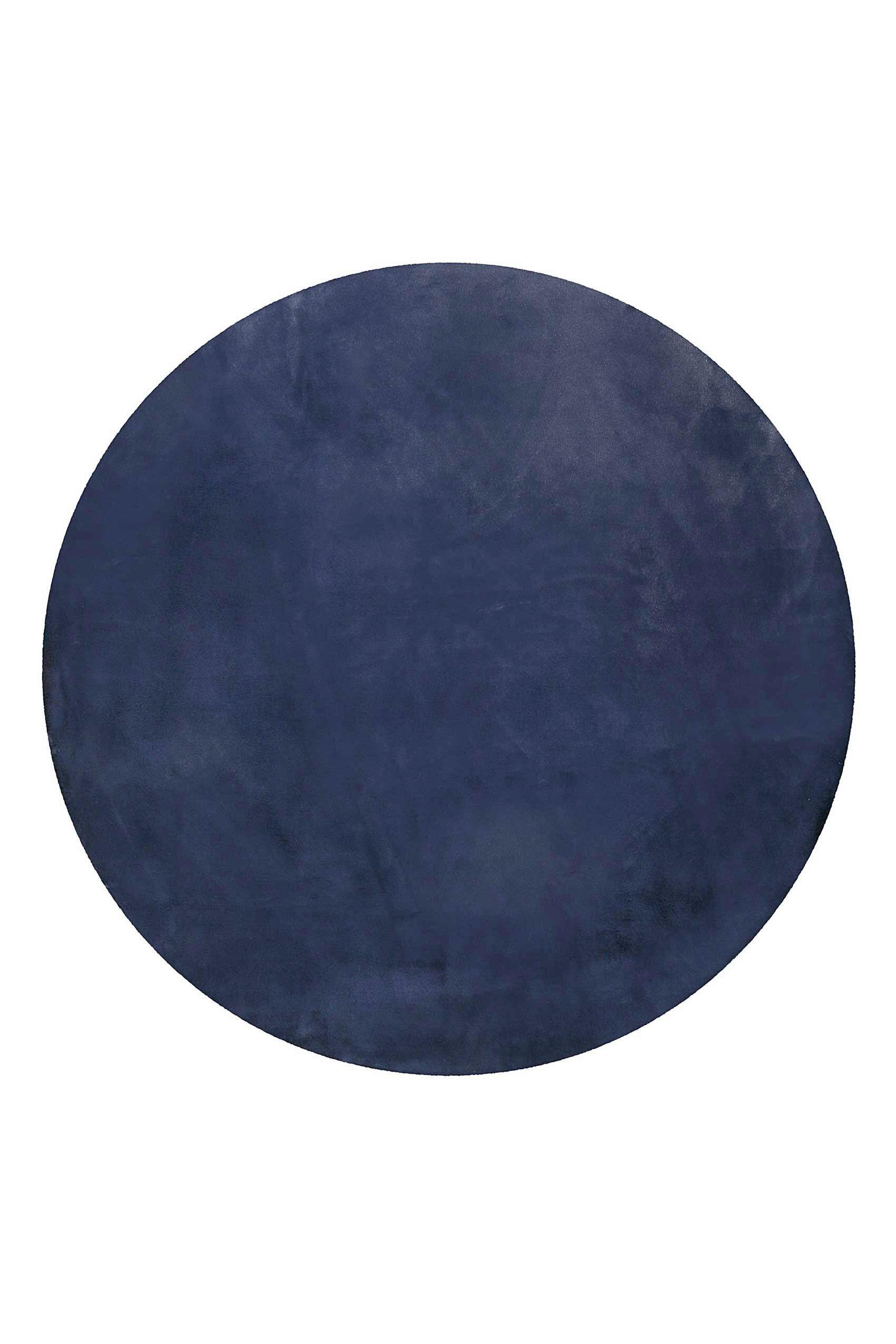 HOCHFLORTEPPICH 150/150 cm ESP-4377-28 Dunkelblau rund  - Dunkelblau, KONVENTIONELL, Textil (150/150cm) - Esprit