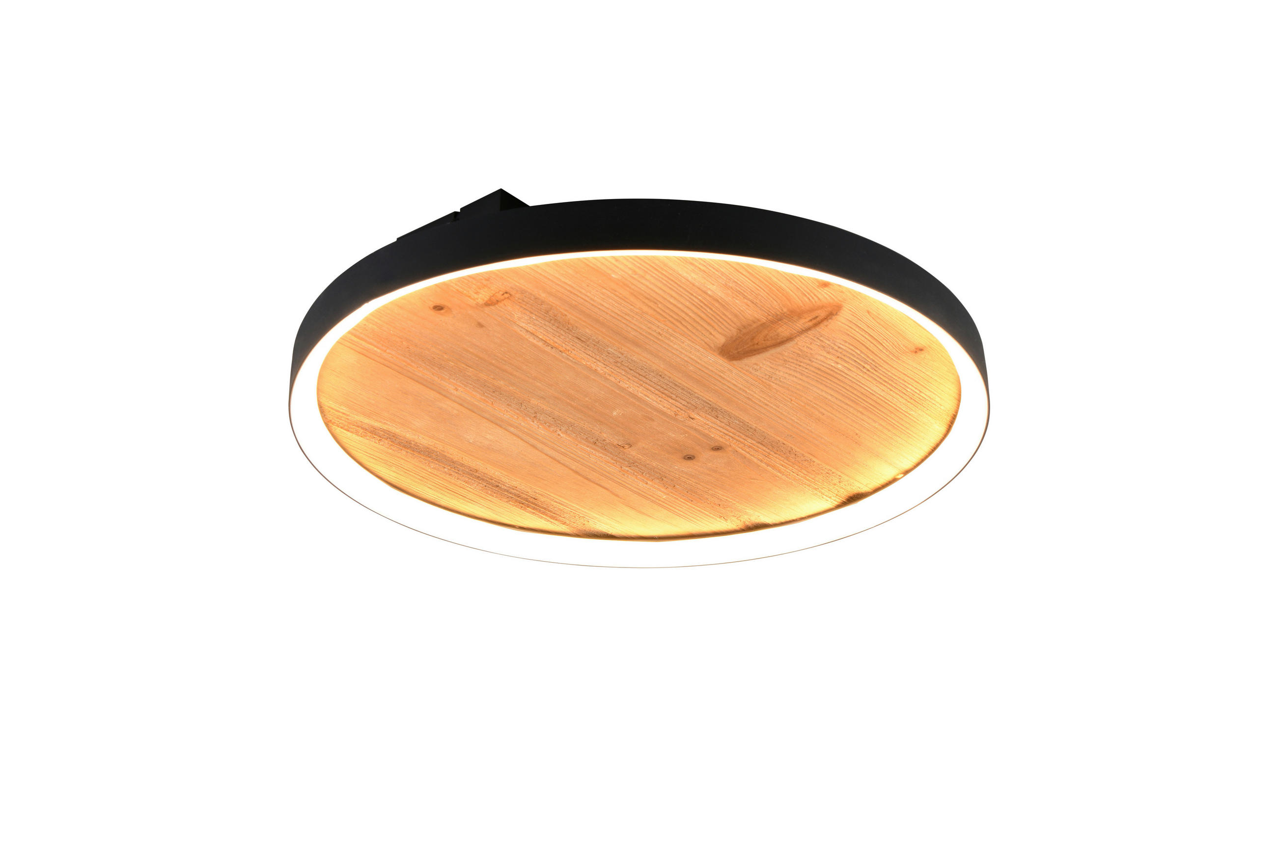 LED-DECKENLEUCHTE Kalea 42,5/7 cm  - Schwarz/Pinienfarben, Natur, Holz/Metall (42,5/7cm)