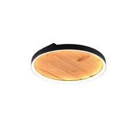LED-DECKENLEUCHTE Kalea 42,5/7 cm  - Schwarz/Pinienfarben, Natur, Holz/Metall (42,5/7cm)