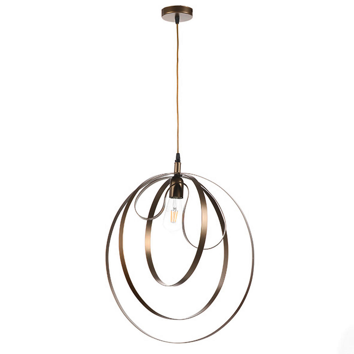 ZÁVESNÉ SVIETIDLO, 50/110 cm  - bronzová, Design, kov (50/110cm)