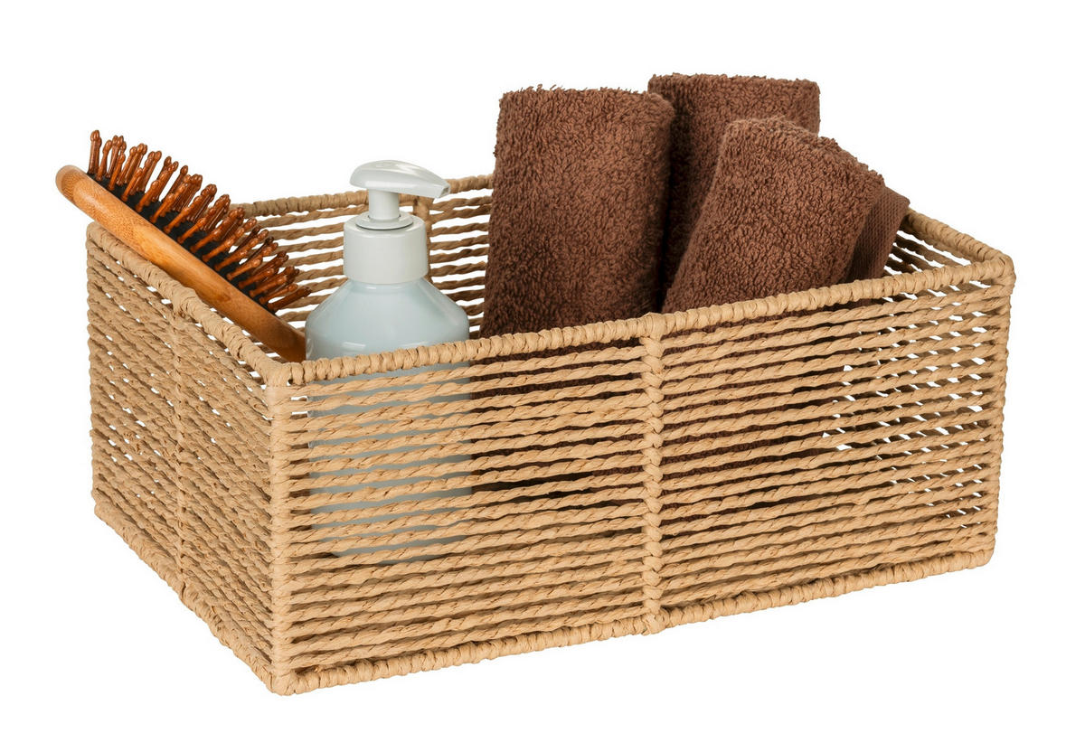 AUFBEWAHRUNGSKÖRBCHEN  - Beige, Basics, Naturmaterialien (30/12/20cm) - Wenko