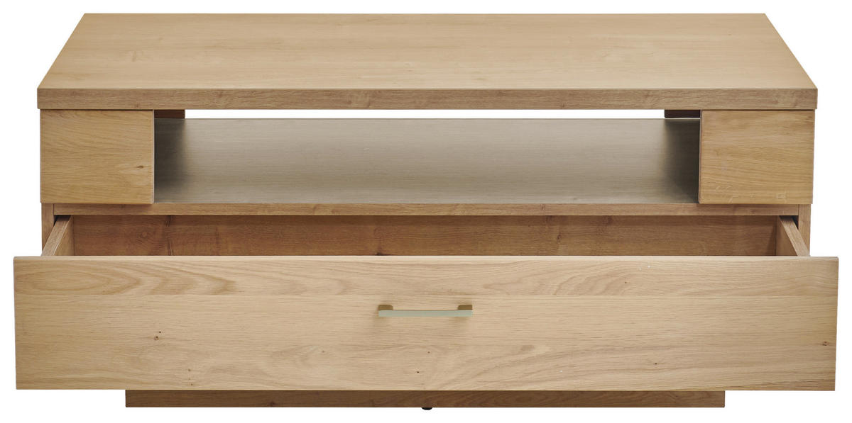 COUCHTISCH 100/60/45,7 cm rechteckig Alteiche  - Alteiche/Nickelfarben, KONVENTIONELL, Holzwerkstoff/Metall (100/60/45,7cm) - Livetastic