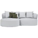 ECKSOFA  in Chenille Hellgrau  166/235 cm  - Hellgrau/Schwarz, MODERN, Kunststoff/Textil (166/235cm) - Hom`in