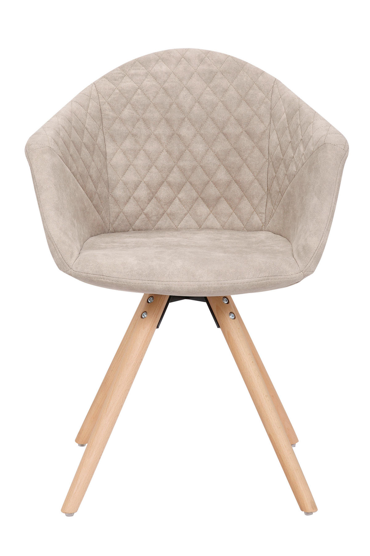 STUHL-SET 2 Stück  in Holz, Kunststoff  - Creme/Weiß, MODERN, Holz/Kunststoff (59/82/55cm) - Kayoom