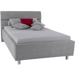 POLSTERBETT 140/200 cm  in Hellgrau  - Birkefarben/Silberfarben, KONVENTIONELL, Holz/Textil (140/200cm) - Esposa