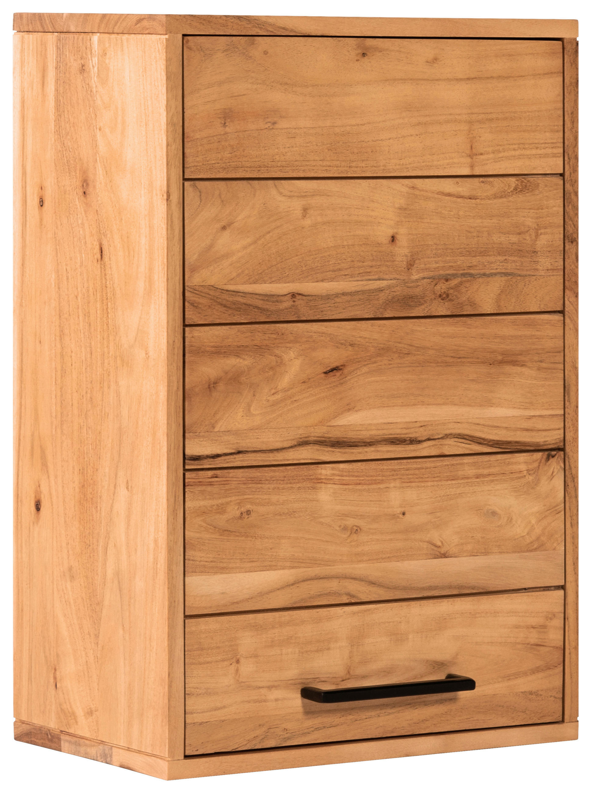 HÄNGESCHRANK 40/60/23 cm  - Schwarz/Akaziefarben, MODERN, Holz/Metall (40/60/23cm) - Livetastic