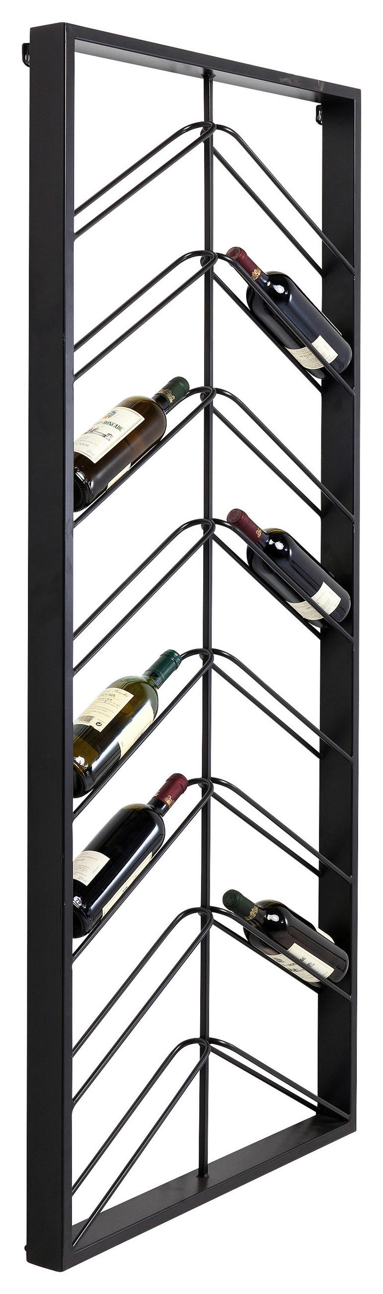 REGÁL NA VÍNO - černá, Design, kov (70/160/6cm) - Kare-Design