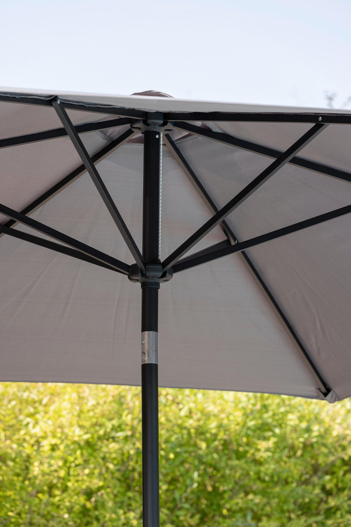 SONNENSCHIRM 300 cm  - Grau, KONVENTIONELL, Textil/Metall (300/300cm) - Gardenson