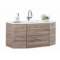 OMARICA ZA POD UMIVALNIK 111/51,5/48 cm  - barve kroma/barve hrasta, Moderno, kovina/leseni material (111/51,5/48cm) - Xora