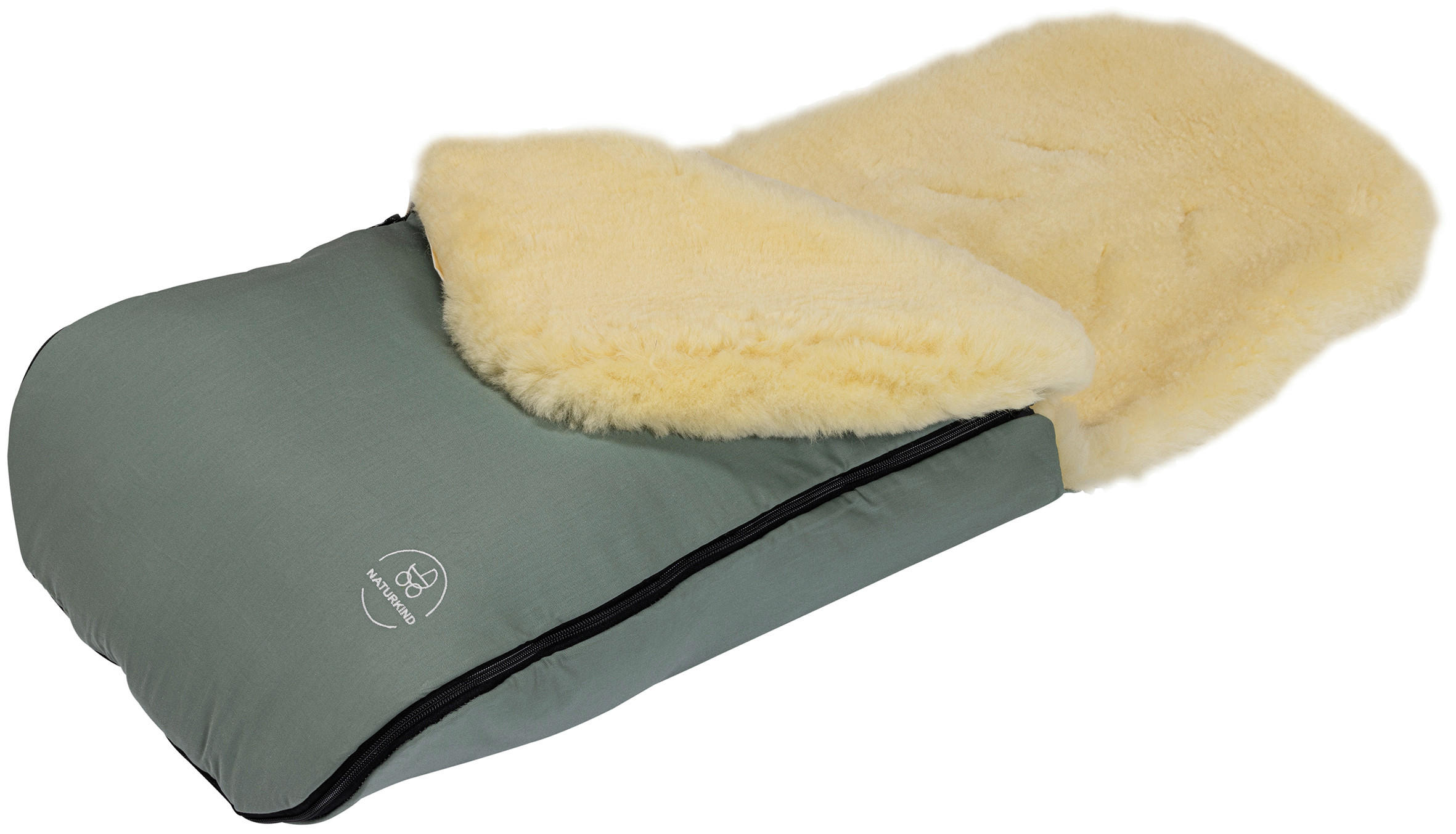 FELLSACK  - Jadegrün, Basics, Textil/Fell (46/105cm) - Naturkind