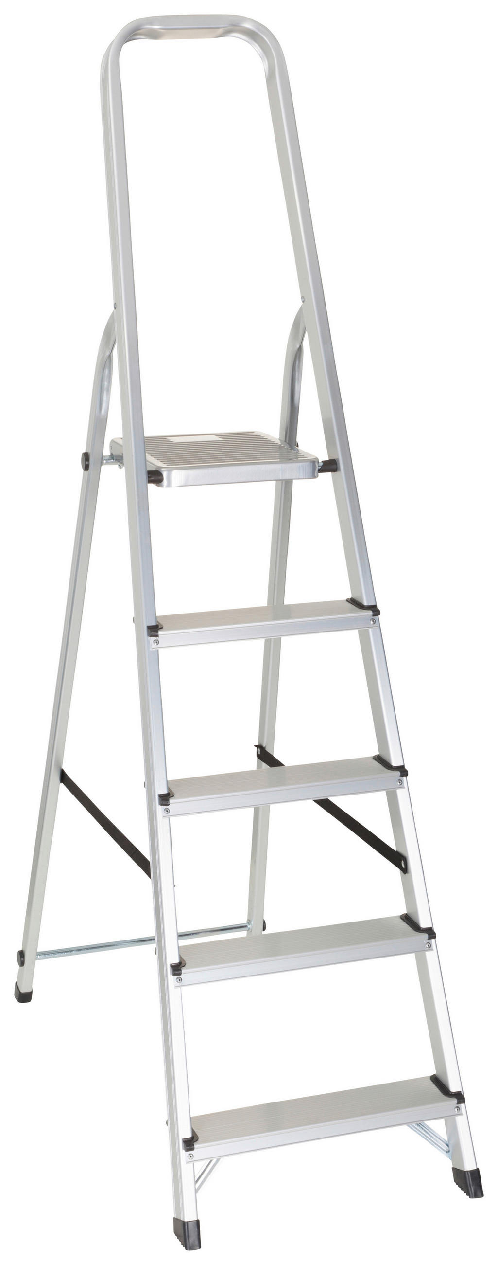 KLAPPTRITTLEITER - Alufarben, Basics, Metall (44/170/12cm) - MID.YOU