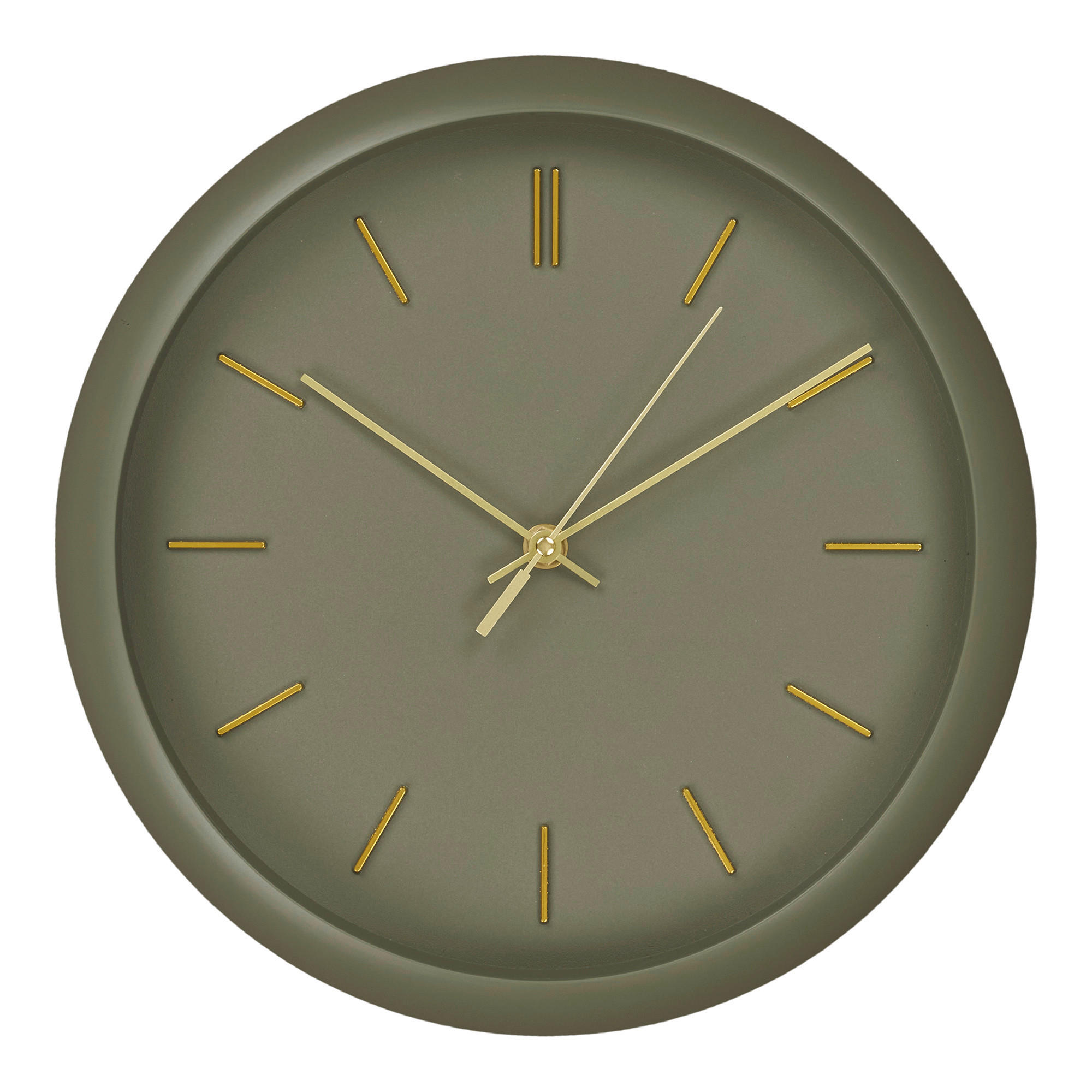 WANDUHR Rossano Wall Clock Dunkelgrün 30/30/4 cm  - Dunkelgrün, Basics, Glas/Kunststoff (30/30/4cm)