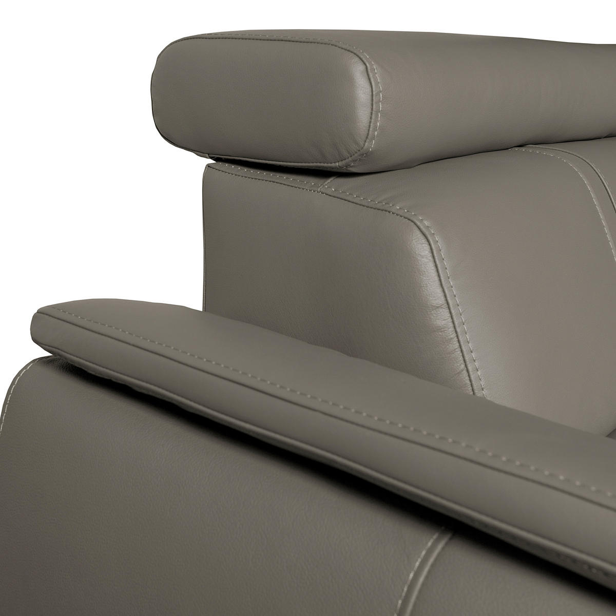 ECKSOFA  in Echtleder Schlammfarben  - Wengefarben/Schlammfarben, Design, Leder/Holz (265/265cm) - Livetastic