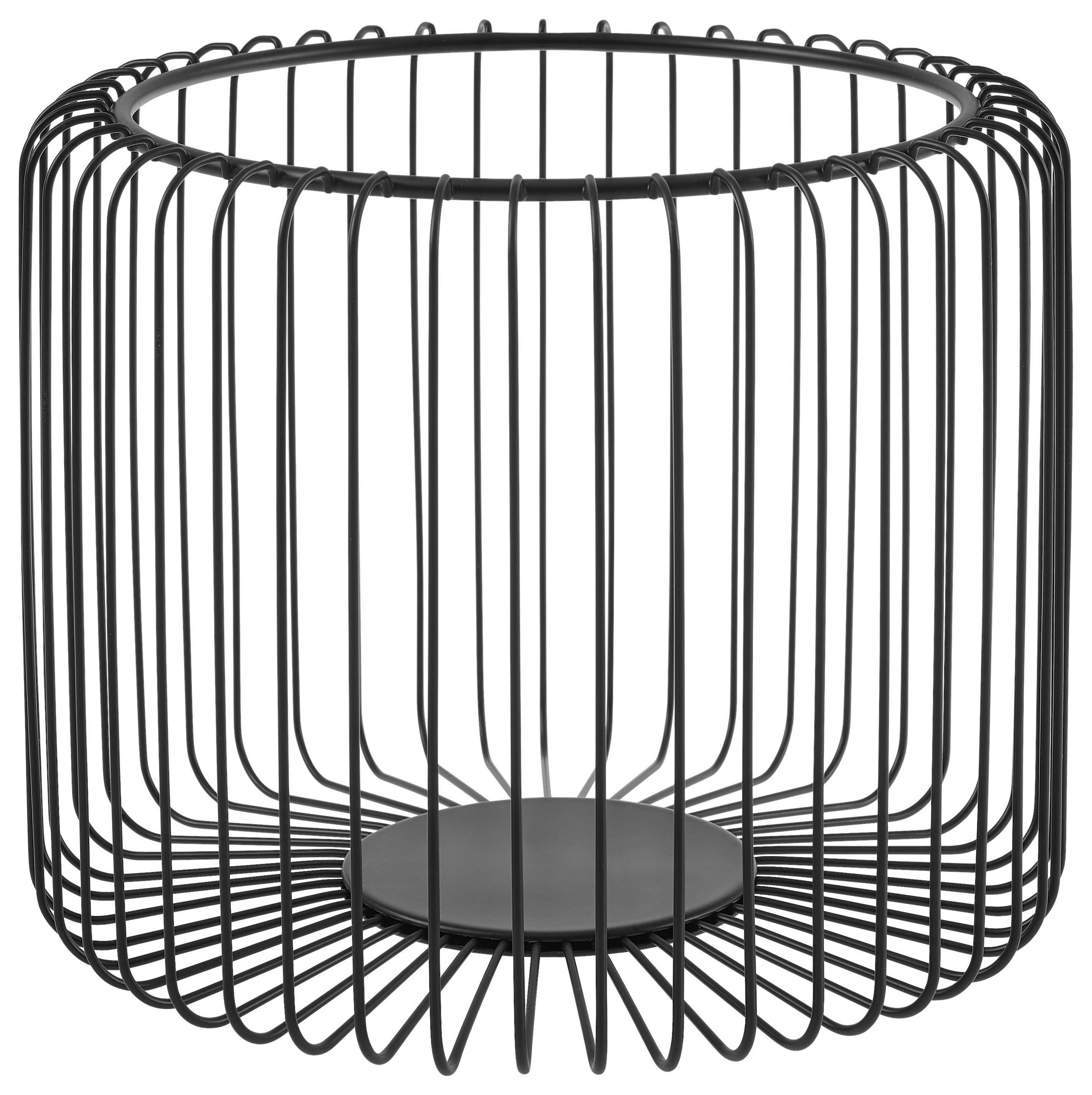 OBSTKORB ESTRA  - Schwarz, Basics, Metall (25/20,8cm) - Blomus