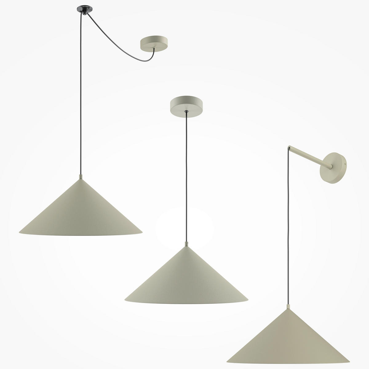 PENDELLEUCHTE Basic colors 35/318 cm  - Grau, Design, Metall (35/318cm) - MAYTONI