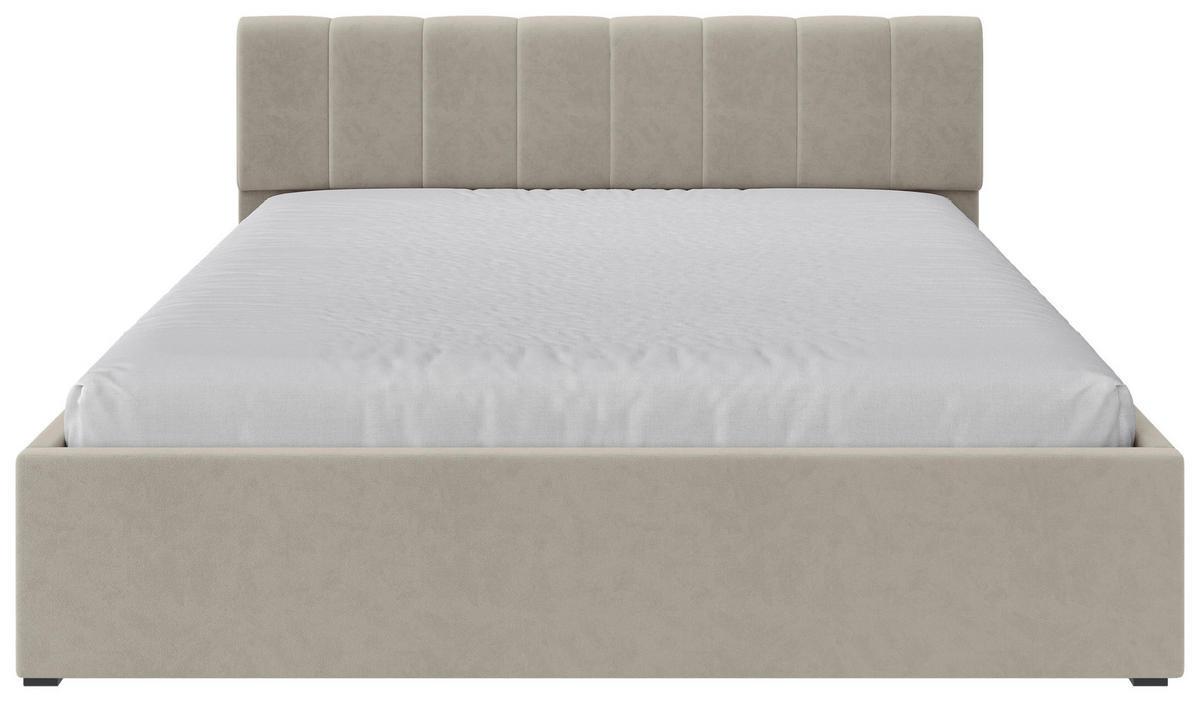 POLSTERBETT 180/200 cm  in Beige  - beige/noir, Design, textile/matière synthétique (180/200cm) - Stylife