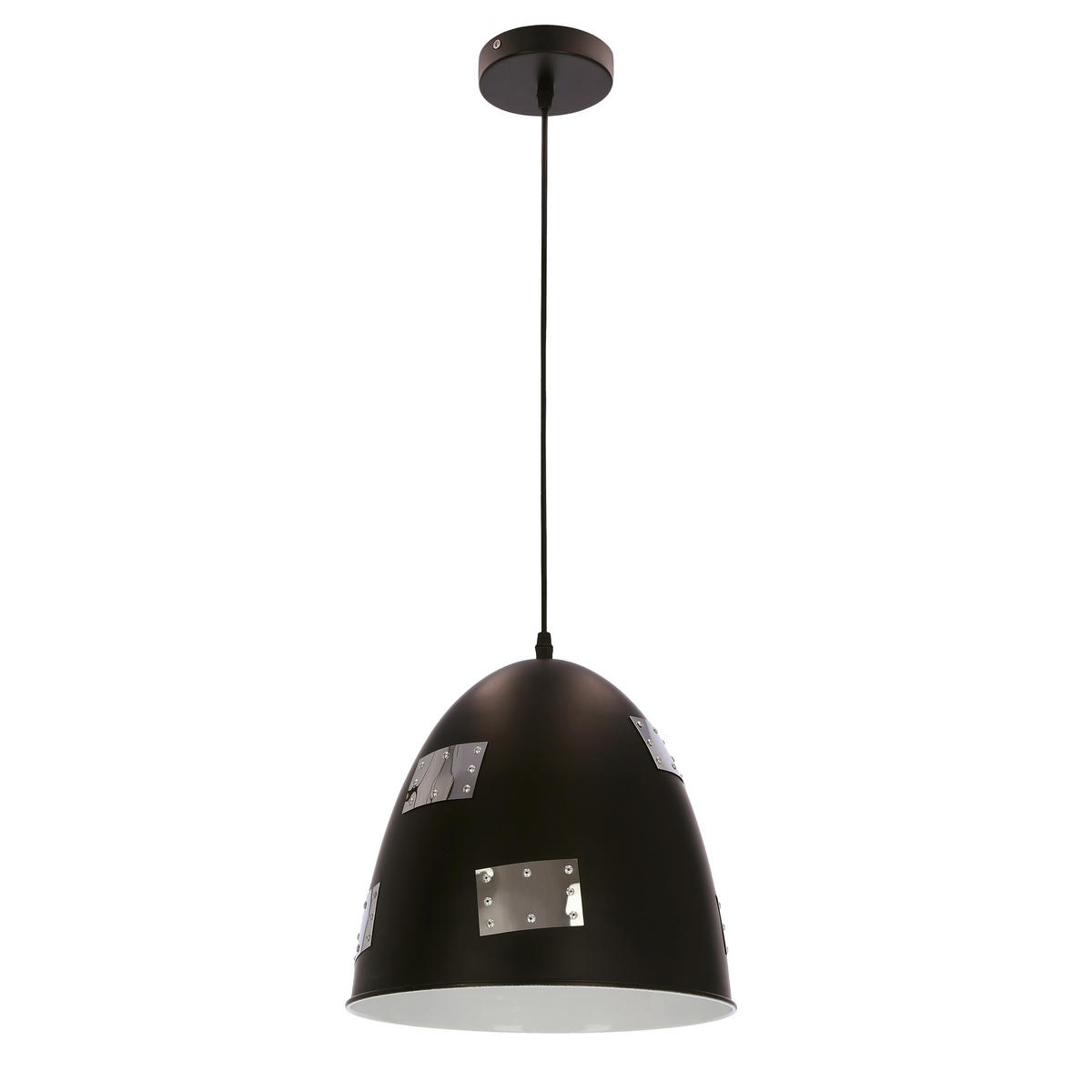 PENDELLEUCHTE 29/135 cm  - Chromfarben/Schwarz, Design, Metall (29/135cm)