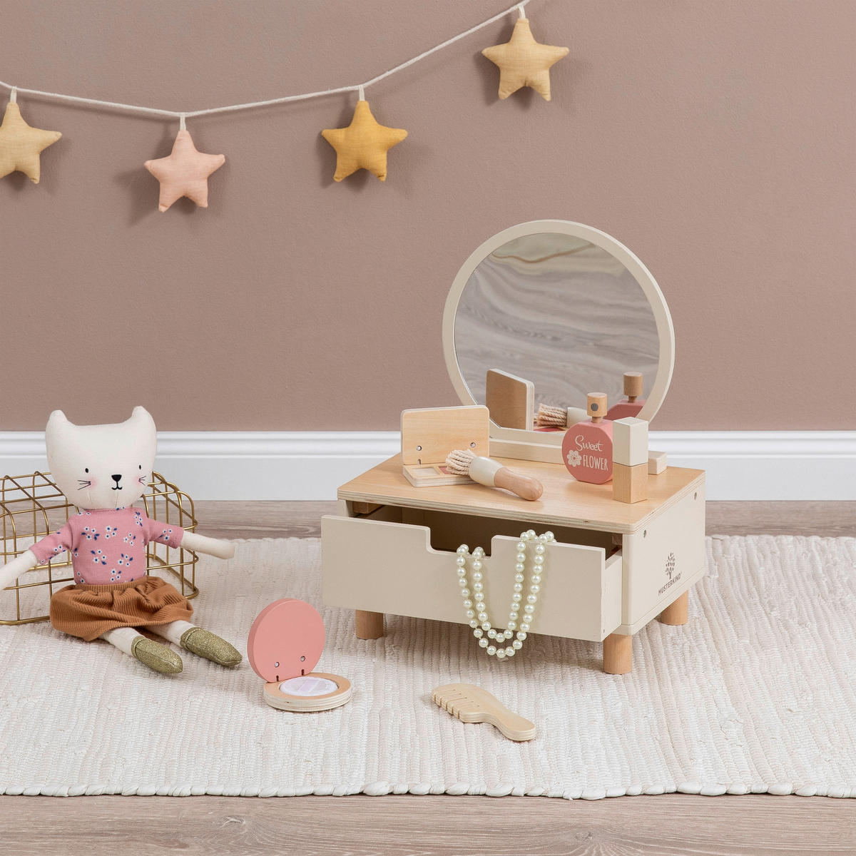 KINDER-STYLINGSET CAMELLIA  - Creme, Basics, Holz (28/19/36cm) - MUSTERKIND