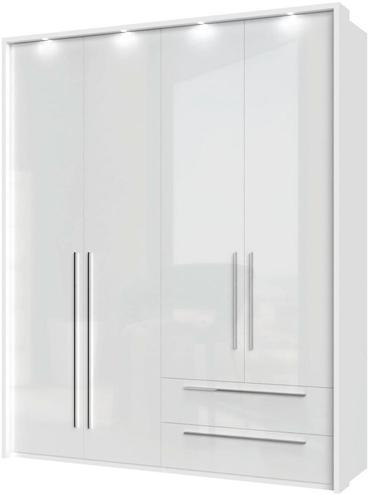 ORMAR SA KLASIČNIM VRATIMA bela visoki sjaj, bela  187/226/60 cm  - bela visoki sjaj/bela, Dizajnerski, pločasti materijal/plastika (187/226/60cm)