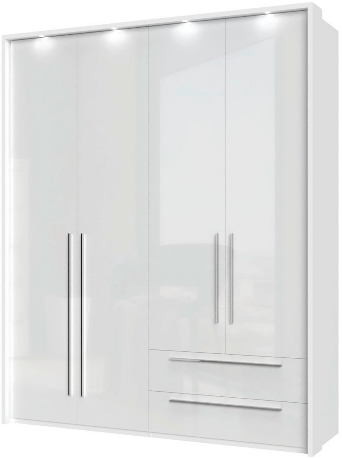 ORMAR SA KLASIČNIM VRATIMA bela visoki sjaj, bela  187/226/60 cm  - bela visoki sjaj/bela, Dizajnerski, pločasti materijal/plastika (187/226/60cm)